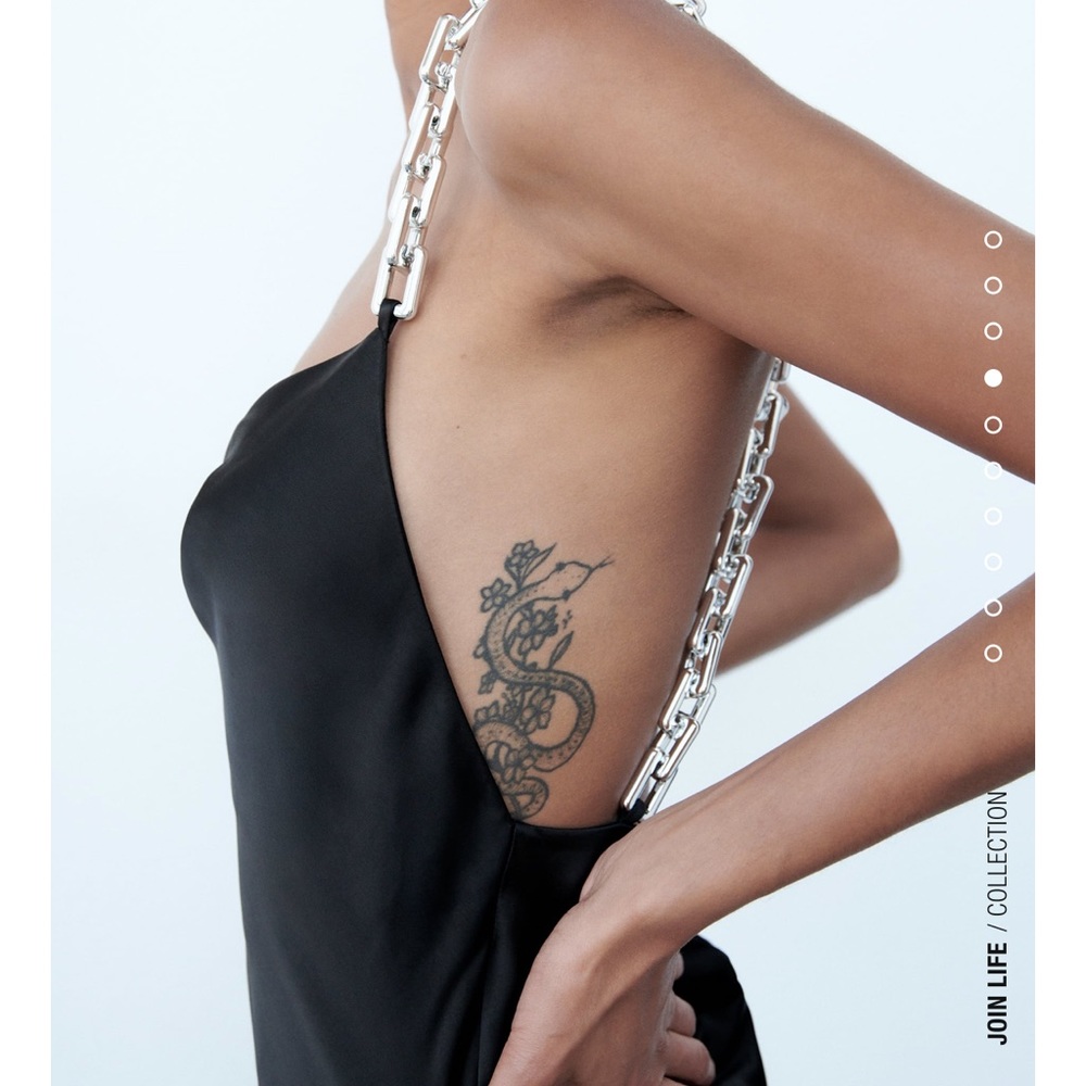 Zara chain satin effect dress - Picture 4 of 9